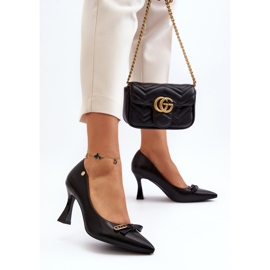 Vinceza Spikes de cuero ecológico Negro Kismetti 5