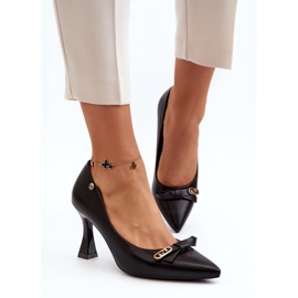 Vinceza Spikes de cuero ecológico Negro Kismetti 7