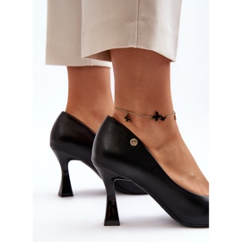 Vinceza Spikes de cuero ecológico Negro Kismetti 9