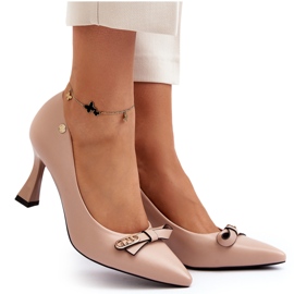 Vinceza Botas de piel ecológica Kismetti beige 9