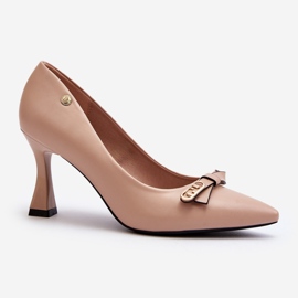 Vinceza Botas de piel ecológica Kismetti beige 1