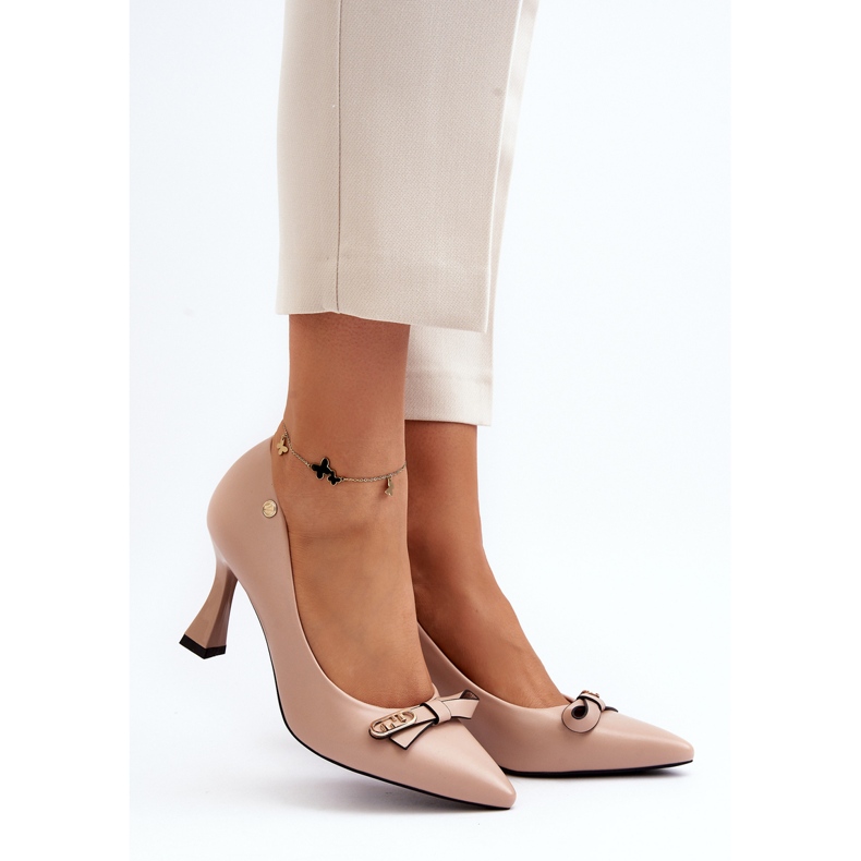 Vinceza Botas de piel ecológica Kismetti beige 2