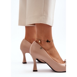 Vinceza Botas de piel ecológica Kismetti beige 5