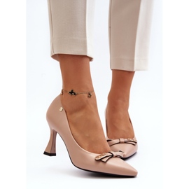 Vinceza Botas de piel ecológica Kismetti beige 6