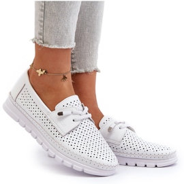 Vinceza Zapatos Mujer Piel Calada, Blanco Darnissa 9