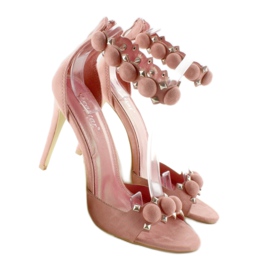 Sandalias con pasador Bolas divertidas LE022 Rosa rosado 6