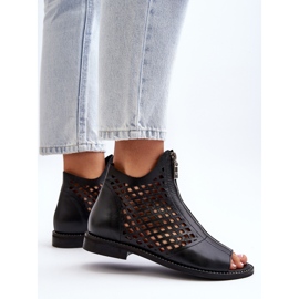 Zazoo 977/L Sandalias Piel Calada Con Cremallera negro 5
