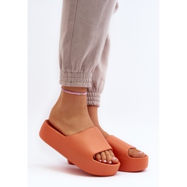 Chanclas de mujer con suela gruesa, naranja Oreithano 2