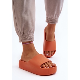 Chanclas de mujer con suela gruesa, naranja Oreithano 4