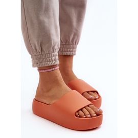 Chanclas de mujer con suela gruesa, naranja Oreithano 5