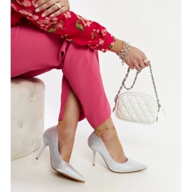 Tacones Liena plateados plata 1