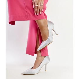 Tacones Liena plateados plata 2