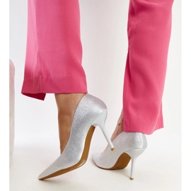 Tacones Liena plateados plata 3