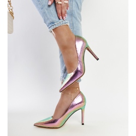 Stilettos Wines rosa metalizado rosado 3