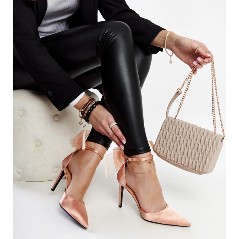 Tacones rosa claro con lazo de Ilaysa. rosado 1 Tacones rosa claro con lazo de Ilaysa. rosado 1