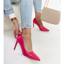 Tacones altos clásicos Yassira rosa oscuro 1