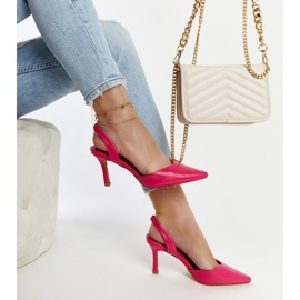 Tacones altos tacón abierto Fontanile rosa rosado 1