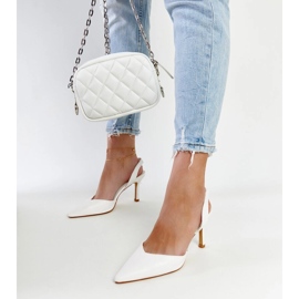 Tacones abiertos Fontanile blancos 2