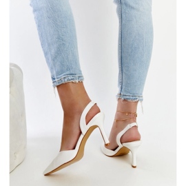 Tacones abiertos Fontanile blancos 3