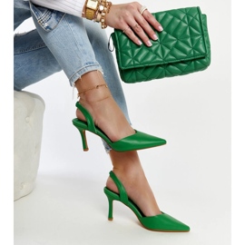 Tacones abiertos Fontanile verdes 1