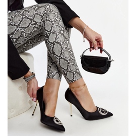 Tacones negros con circonitas Elife 2