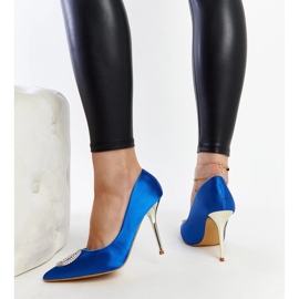 Tacones Elife azules con circonitas 3