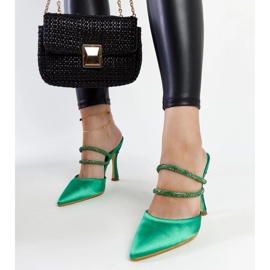 Chanclas de tacón verdes de Raffaelina 1