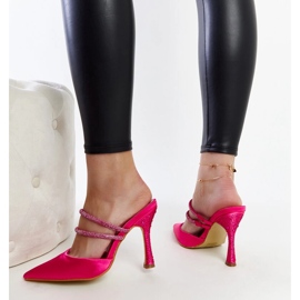 Chanclas de tacón rosas de Raffaelina rosado 2