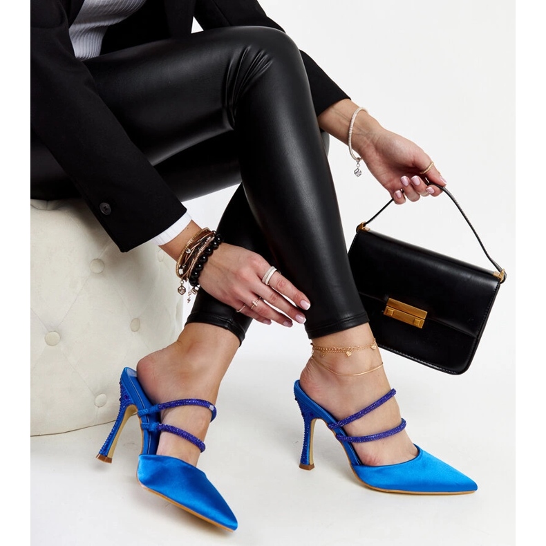 Chanclas de tacón azules de Raffaelina 1