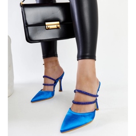 Chanclas de tacón azules de Raffaelina 2