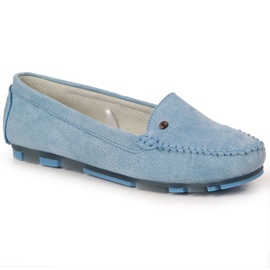 Mocasines mujer piel azul Filippo 5