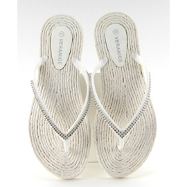 Chanclas de goma tipo alpargatas ls069 blanco 1