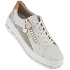Deportivas mujer cómodas piel beige Remonte D1C01-81 6