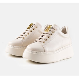 Deportivas Karino de piel beige 1