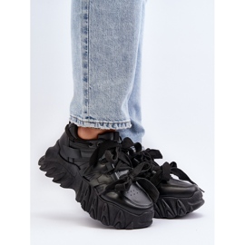 Zapatillas de Mujer con Suela Gruesa Negro Ellerai 2