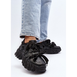 Zapatillas de Mujer con Suela Gruesa Negro Ellerai 3