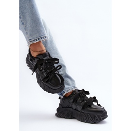 Zapatillas de Mujer con Suela Gruesa Negro Ellerai 5