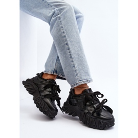 Zapatillas de Mujer con Suela Gruesa Negro Ellerai 6
