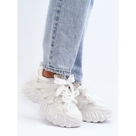 Zapatillas de mujer con suela gruesa, blanco Ellerai 2 Zapatillas de mujer con suela gruesa, blanco Ellerai 2