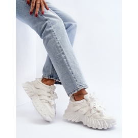 Zapatillas de mujer con suela gruesa, blanco Ellerai 7