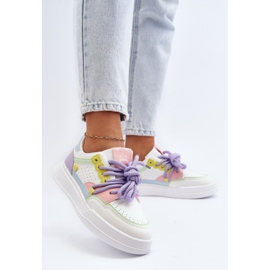Deportivas Mujer Piel Ecológica Multicolor Avaalis blanco 4