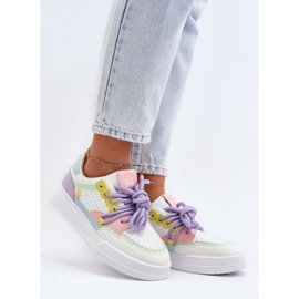Deportivas Mujer Piel Ecológica Multicolor Avaalis blanco 3