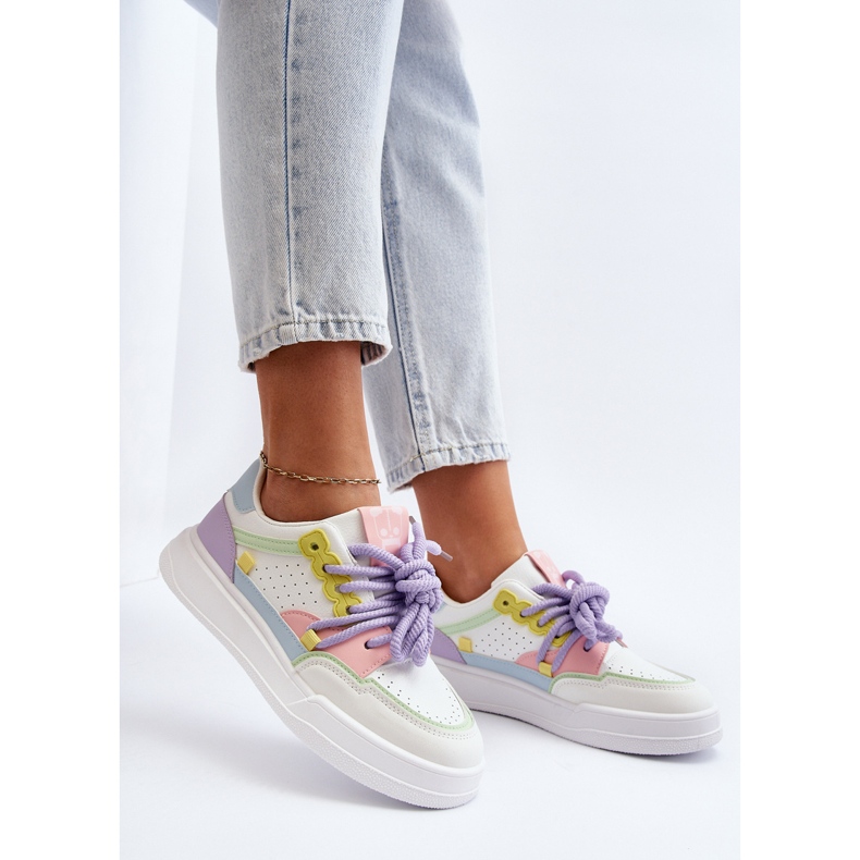 Deportivas Mujer Piel Ecológica Multicolor Avaalis blanco 1