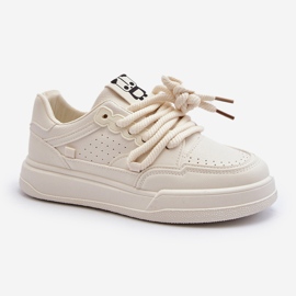 Deportivas Mujer Piel Ecológica Beige Avaalis 2