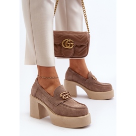 Zazoo 20170 Zapatos Mujer Ante Tacón Alto, Beige 8