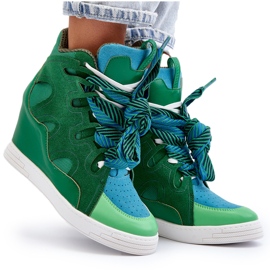 Zapatillas Mujer Cuña Verde Leoppa 10