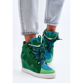 Zapatillas Mujer Cuña Verde Leoppa 6