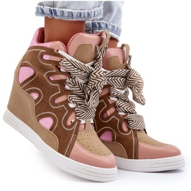 Zapatillas Mujer Cuña Rosa Leoppa rosado 9