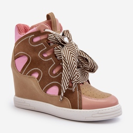Zapatillas Mujer Cuña Rosa Leoppa rosado 1