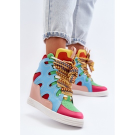 Zapatillas Mujer Cuña Multicolor Leoppa 4